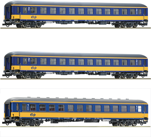 Roco 74316/74317/74318 H0 -  Stam 3 wagons ICK wagons 1e klasse en 2 klasse ICK Wagen NS